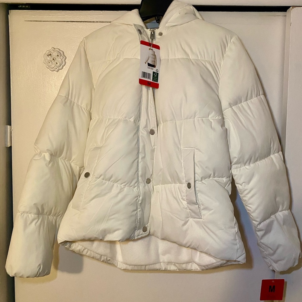 32 Degrees Women's Ivory Puffer Jacket